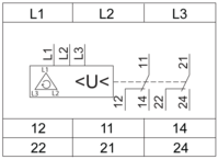 3-phase control relay, Harmony Control Relays, 8A, 2CO, 380...480V AC